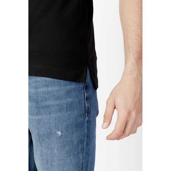 Tommy Hilfiger Jeans Black Cotton Polo Men's Shirt - Picture 5 of 5